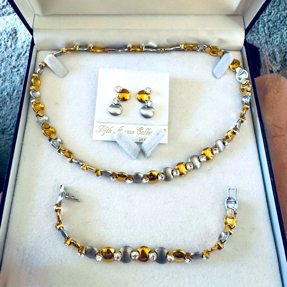 Gold and Silver Jewelry Set